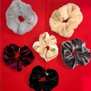 6 Hair accessories, multiple colors, soft and durables, never worn.